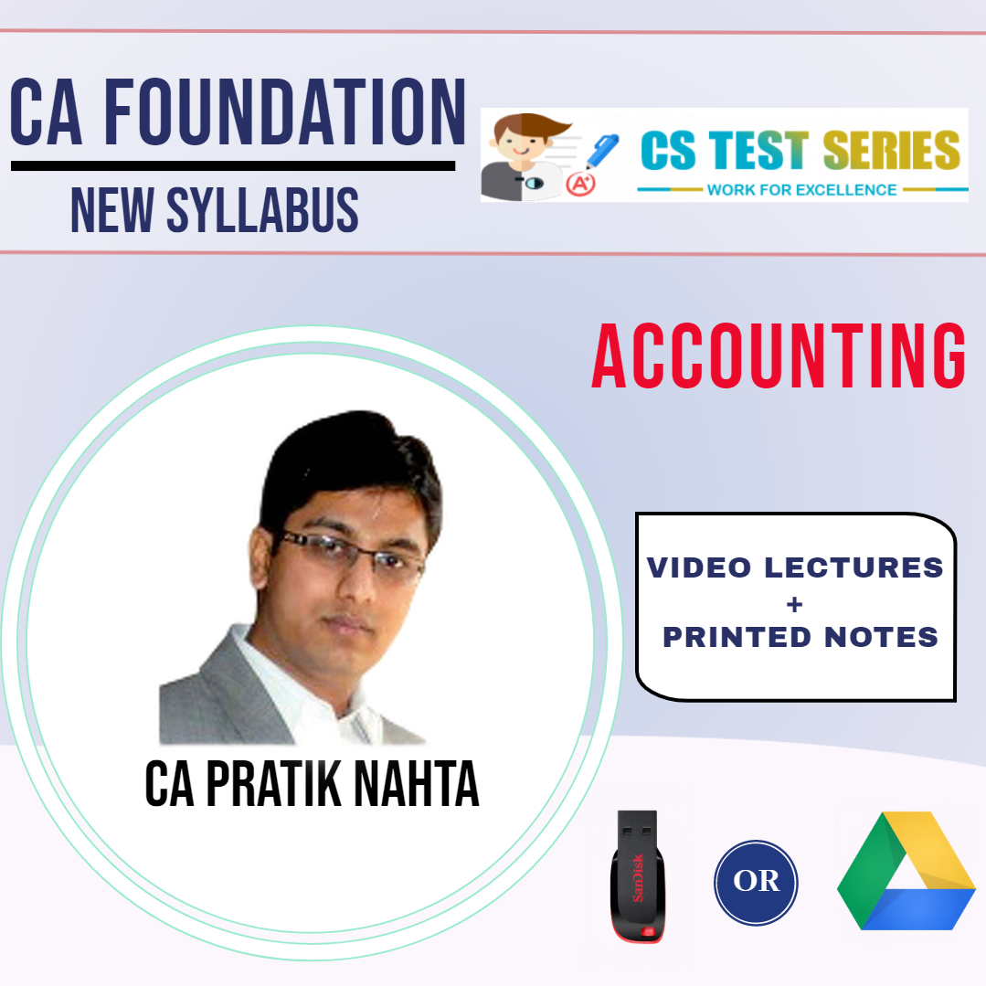 CA Foundation Accounts Video Lectures by CA Pratik Nahta (USB)